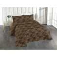 thumbnail image 1 of Ambesonne Art Deco Quilted Bedspread Set 3 Pcs, Lines Geometric Abstract, Queen, Chocolate Amber and Mustard, 1 of 4