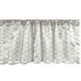 thumbnail image 1 of Ambesonne Art Deco Valance Pack of 2, Monochrome Tiny Triangles, 42"X18", Dark Sand Brown White, 1 of 3