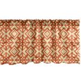 thumbnail image 1 of Ambesonne Art Deco Valance Pack of 2, Retro Rhombuses and Lines, 42"X12", Beige and Burnt Orange, 1 of 3