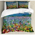 thumbnail image 1 of Ambesonne Art Duvet Cover Sets, Rural Landscape Tulip, 2-Queen, Multicolor, 1 of 3