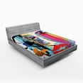 thumbnail image 1 of Ambesonne Art Fitted Sheet 2 Pcs Set, Paint Strokes Splashes, Queen, Multicolor, 1 of 3