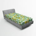 thumbnail image 1 of Ambesonne Art Fitted Sheet, Blooming Lemon Tree, Twin XL Size, Fern Green Seafoam, 1 of 2