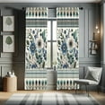 Ambesonne Art Floral Curtains 2 Panel Set, Gentle Flowers Leaves, Pair