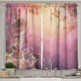thumbnail image 1 of Ambesonne Art Kitchen Curtains, Enchanted Blossom Petals, 55"x39", Pale Pink Peach, 1 of 3
