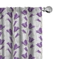thumbnail image 1 of Ambesonne Art Nouveau Curtains, Bluebells Bouquet, Pair of 28"x84", Reseda Green Violet, 1 of 5