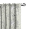 thumbnail image 1 of Ambesonne Art Nouveau Curtains, Romantic Bridal Branch, Pair of 28"x84", Ivory and White, 1 of 5