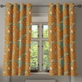 thumbnail image 1 of Ambesonne Art Nouveau Grommet Curtain, Chinese Blossoms, 50" x 63", Amber Almond Green Beige, 1 of 6