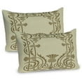 thumbnail image 1 of Ambesonne Art Nouveau Pillow Sham 2 Pack, Botanical Exotic, 26"x20", Sage Green Sepia, 1 of 3