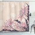thumbnail image 1 of Ambesonne Art Nouveau Shower Curtain, Chrysanthemum Bloom, 69"Wx70"L, Eggplant Pale Pink Beige, 1 of 3