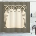 thumbnail image 1 of Ambesonne Art Nouveau Shower Curtain, Floral Arch Shape, 69"Wx75"L, Army Green Champagne, 1 of 3