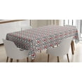 thumbnail image 1 of Ambesonne Art Nouveau Tablecloth Rectangular Table Cover, Rococo Tulip Bloom, 60"x90", Black Red White, 1 of 4