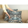 thumbnail image 1 of Ambesonne Art Nouveau Throw Pillow Cover Pack of 2, Panorama of a Pool Hall, 2 Pcs-40"x40", Pale Taupe Blue Grey, 1 of 5