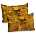 thumbnail image 1 of Ambesonne Art Pillow Sham 2 Pack, Vintage Woman Drawing, 30"x20", Ginger Earth Yellow, 1 of 3