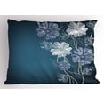 thumbnail image 1 of Ambesonne Art Pillow Sham, Cherry Blossom Bridal Theme, 36" X 20", Petrol Blue Lavender, 1 of 2