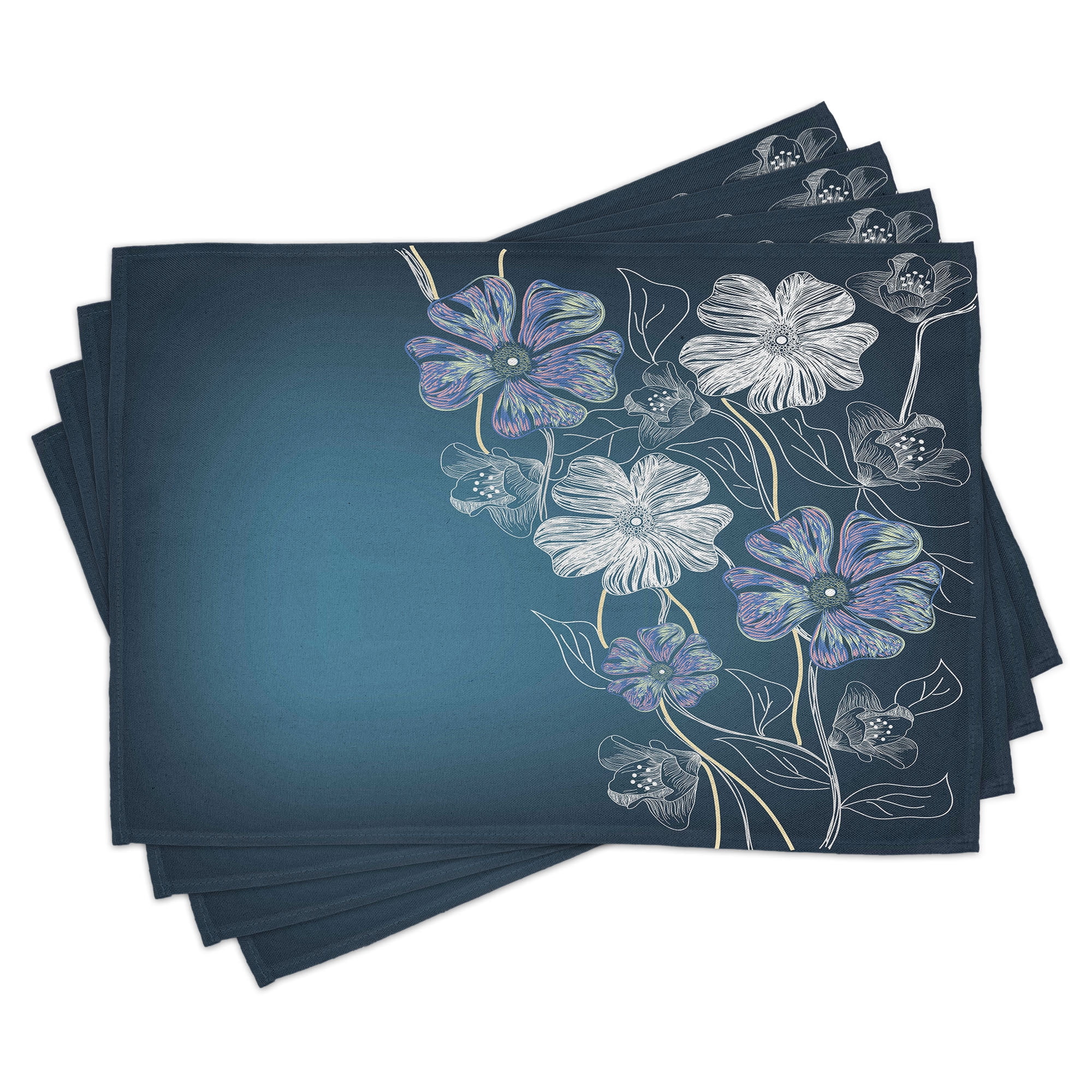 Ambesonne Art Place Mats Set of 4, Cherry Blossom Bridal Theme ...