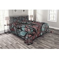 thumbnail image 1 of Ambesonne Art Quilted Bedspread Set 3 Pcs, Shapes with Dim Colors, Queen Size, Multicolor, 1 of 3