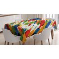 thumbnail image 1 of Ambesonne Art Tablecloth Rectangular Table Cover, Diagonal Geometric Vibrant, 60"x90", Multicolor, 1 of 4