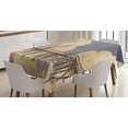 thumbnail image 1 of Ambesonne Art Tablecloth Rectangular Table Cover, Man Standing on Bridge, 60"x84", Multicolor, 1 of 4
