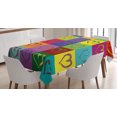 thumbnail image 1 of Ambesonne Art Tablecloth Rectangular Table Cover, Vivid Heart Colorful Square, 60"x84", Multicolor, 1 of 3