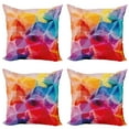 thumbnail image 1 of Ambesonne Art Throw Pillow Cover 4 Pack, Big Flower Petals, 20", Multicolor, 1 of 5