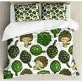 thumbnail image 1 of Ambesonne Artichoke Duvet Cover Set, Veggie Food Art Pattern, 2-Calking, Fern Green, 1 of 7