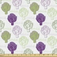 thumbnail image 1 of Ambesonne Artichoke Fabric by the Yard Upholstery, Sketch Style Food, 10 Yards, Lime Green and Purple, 1 of 4