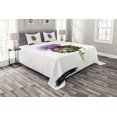 thumbnail image 1 of Ambesonne Artichoke Quilted Bedspread Set 3 Pcs, Blooming Botanic Food, King Size, Fern Green Violet, 1 of 3