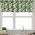 thumbnail image 1 of Ambesonne Artichoke Valance Pack of 2, Cooking Food Eating, 54"X12", Yellow and Fern Green, 1 of 3