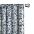 thumbnail image 1 of Ambesonne Asian Window Curtains, Circles Lines Japanese Art, Each 28" W x 63" L, Dark Sky Blue White, 1 of 4