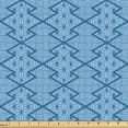 thumbnail image 1 of Ambesonne Asian Fabric by the Yard Upholstery, Japanese Zigzag Star Ornament, 1 Yard, Pale Petrol Blue and Teal, 1 of 1
