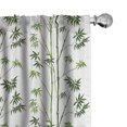 thumbnail image 1 of Ambesonne Asian Print 4-Panel Curtains, Exotic Foliage Pattern, 56"x95", Olive Green Evergreen, 1 of 4