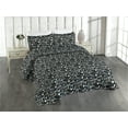 thumbnail image 1 of Ambesonne Asian Quilted Bedspread Set 3 Pcs, Tropical Peacock Birds Leaves, King, Laurel Green Rose and Ivory, 1 of 4