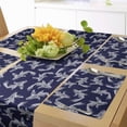 thumbnail image 1 of Ambesonne Asian Table Runner & Placemats, Koi Fish in the Night Water, Placemat 4 pcs + Runner 16"x90", Indigo and White, 1 of 2