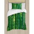 thumbnail image 1 of Ambesonne Asian Themed Duvet Cover Sets, Green Wild Exotics, 2-Twin, Green, 1 of 4