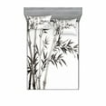 thumbnail image 1 of Ambesonne Asian Themed Fitted Sheet & Pillow Sham Set, Traditional Leaves, Queen, White and Grey, 1 of 2