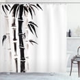 thumbnail image 1 of Ambesonne Asian Themed Shower Curtain, Folk Chinese Pattern, 69"Wx84"L, Black and Cream, 1 of 5