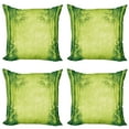 thumbnail image 1 of Ambesonne Asian Themed Throw Pillow Cover 4 Pack, Chinese Fengshui View, 16", Green, 1 of 6