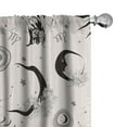 thumbnail image 1 of Ambesonne Astral Curtains, Astrology Pattern Medieval, Pair of 28"x95", Pale Tan and Black, 1 of 5