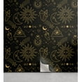 thumbnail image 1 of Ambesonne Astral Peel & Stick Wallpaper for Home, Mystery Witchcore Pattern, 13"x100", Pale Coffee Black, 1 of 5