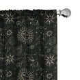 thumbnail image 1 of Ambesonne Astrology Curtains, Engraved Zodiac Symbols, Pair of 28"x95", Dark Grey and Pale Mustard, 1 of 4