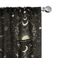 thumbnail image 1 of Ambesonne Astrology Curtains, Moon Phases Stars Plot, Pair of 28"x95", Dark Grey Eggshell, 1 of 1