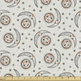 thumbnail image 1 of Ambesonne Astrology Fabric by the Yard Upholstery, Celestial Boho Plant, 5 Yards, Orange Black Grey, 1 of 4