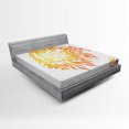 thumbnail image 1 of Ambesonne Astrology Fitted Sheet, Leo Horoscope Sign, Queen Size, Orange, 1 of 2