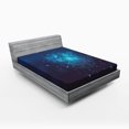 thumbnail image 1 of Ambesonne Astrology Fitted Sheet, Zodiac Signs in Space, Queen Size, Turquoise Blue and White, 1 of 2