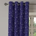 thumbnail image 1 of Ambesonne Astrology Grommet Curtain Single Panel, Zodiac Constellations, 50"x60", Indigo Grey White, 1 of 5