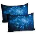 thumbnail image 1 of Ambesonne Astrology Pillow Sham 2 Pack, Horoscope Wheel Signs, 36"x20", Navy Blue Sky Blue, 1 of 3
