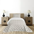 thumbnail image 1 of Ambesonne Astrology Quilted Bedspread Set 2 Pcs, Celestial Boho Plant, Twin Size, Orange Black Grey, 1 of 6