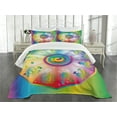 thumbnail image 1 of Ambesonne Astrology Quilted Bedspread Set 3 Pcs, Hippie Style Zodiac, King Size, Multicolor, 1 of 5
