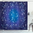 thumbnail image 1 of Ambesonne Astrology Shower Curtain, Constellation Zodiac, 69"Wx70"L, Dark Blue, 1 of 4