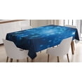 thumbnail image 1 of Ambesonne Astrology Tablecloth Rectangular Table Cover, Horoscope Wheel Signs, 60"x90", Navy Blue Sky Blue, 1 of 4